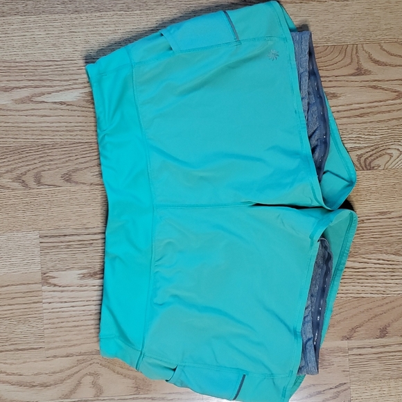 Athleta Shorts Athleta Mint Gray Ready Set Go 2in Running Shorts